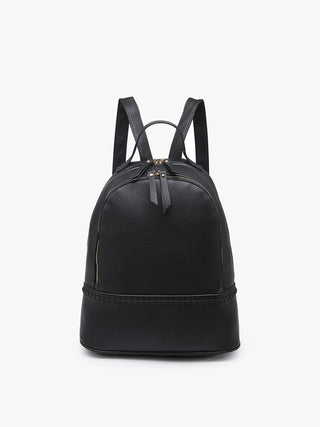 Black backpack on a white background