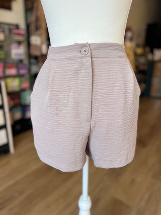 Lightweight Woven Shorts-Mocha