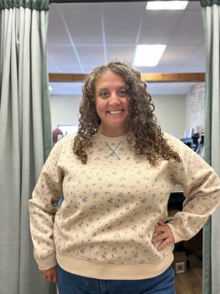 Ditsy Floral Crew Neck Sweatshirt