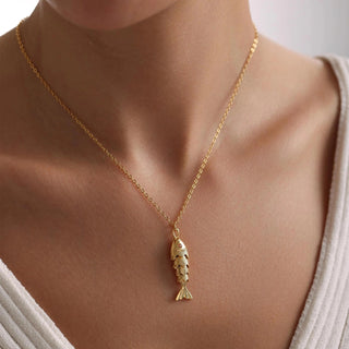 Fish Necklace, Gold