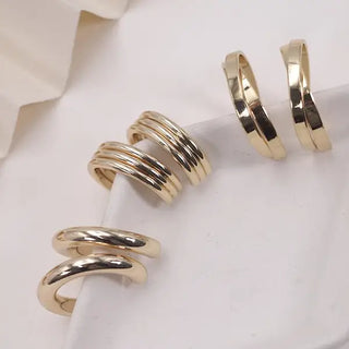Gold Classic Hoop Trio