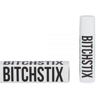 BITCHSTIX lip balm and packaging on a white background